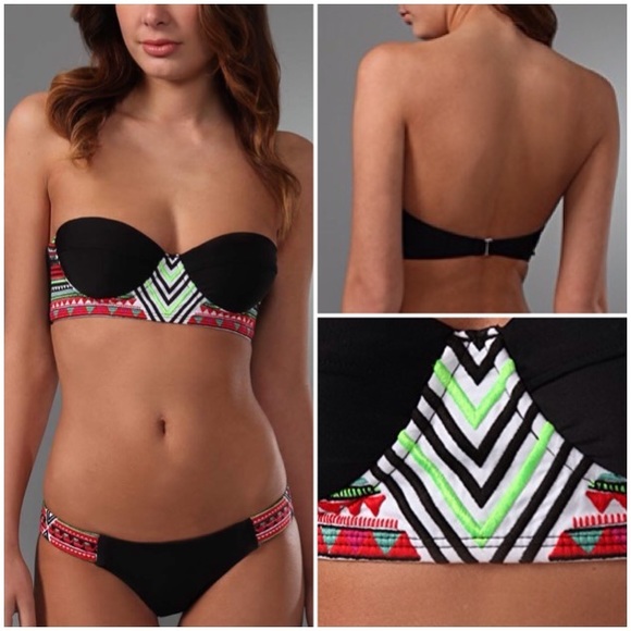 Mara Hoffman Other - Mara Hoffman Embroidered Strapless Bikini Top